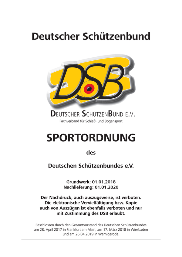 Ergänzung DSB Sportordnung